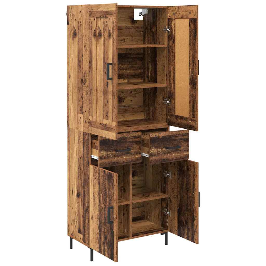 Credenza con cassetto 2 pcs Legno vecchio Legno multistrato