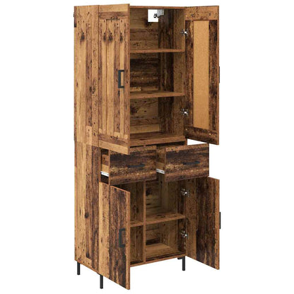 Credenza con cassetto 2 pcs Legno vecchio Legno multistrato