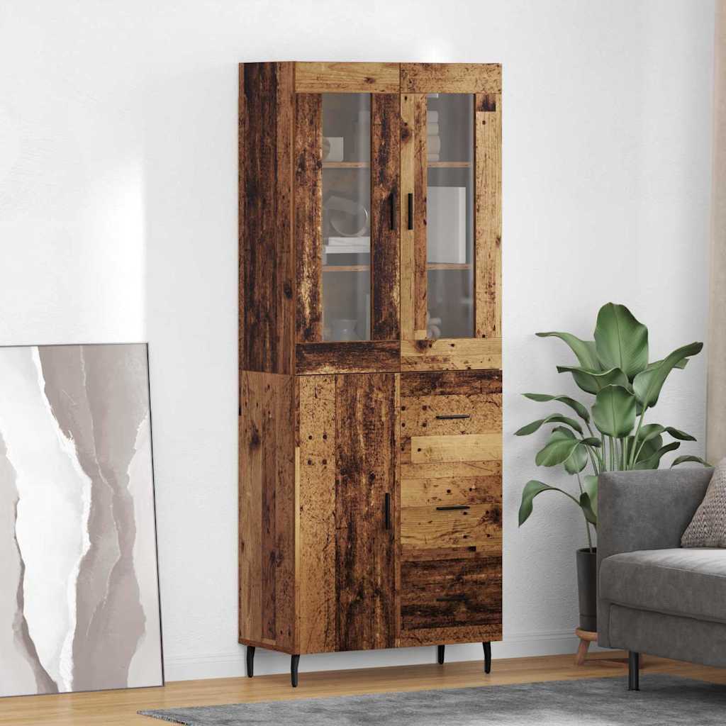Credenza con cassetto 2 pcs Legno vecchio Legno multistrato