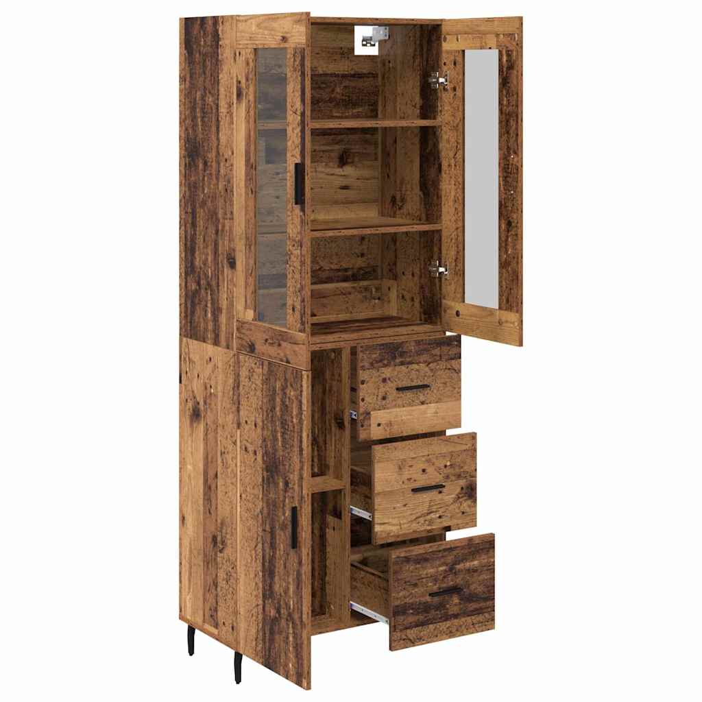 Credenza con cassetto 2 pcs Legno vecchio Legno multistrato