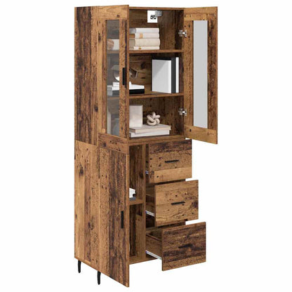 Credenza con cassetto 2 pcs Legno vecchio Legno multistrato