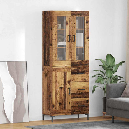 Credenza con cassetto 2 pcs Legno vecchio Legno multistrato