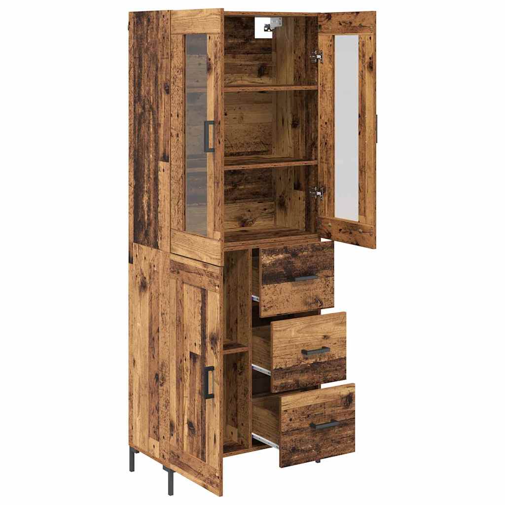 Credenza con cassetto 2 pcs Legno vecchio Legno multistrato