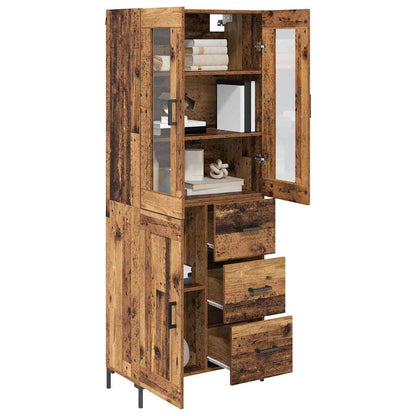 Credenza con cassetto 2 pcs Legno vecchio Legno multistrato