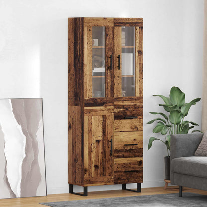 Credenza con cassetto 2 pcs Legno vecchio Legno multistrato