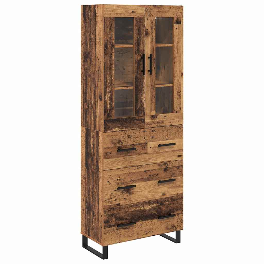 Credenza con cassetto 2 pcs Legno vecchio Legno multistrato