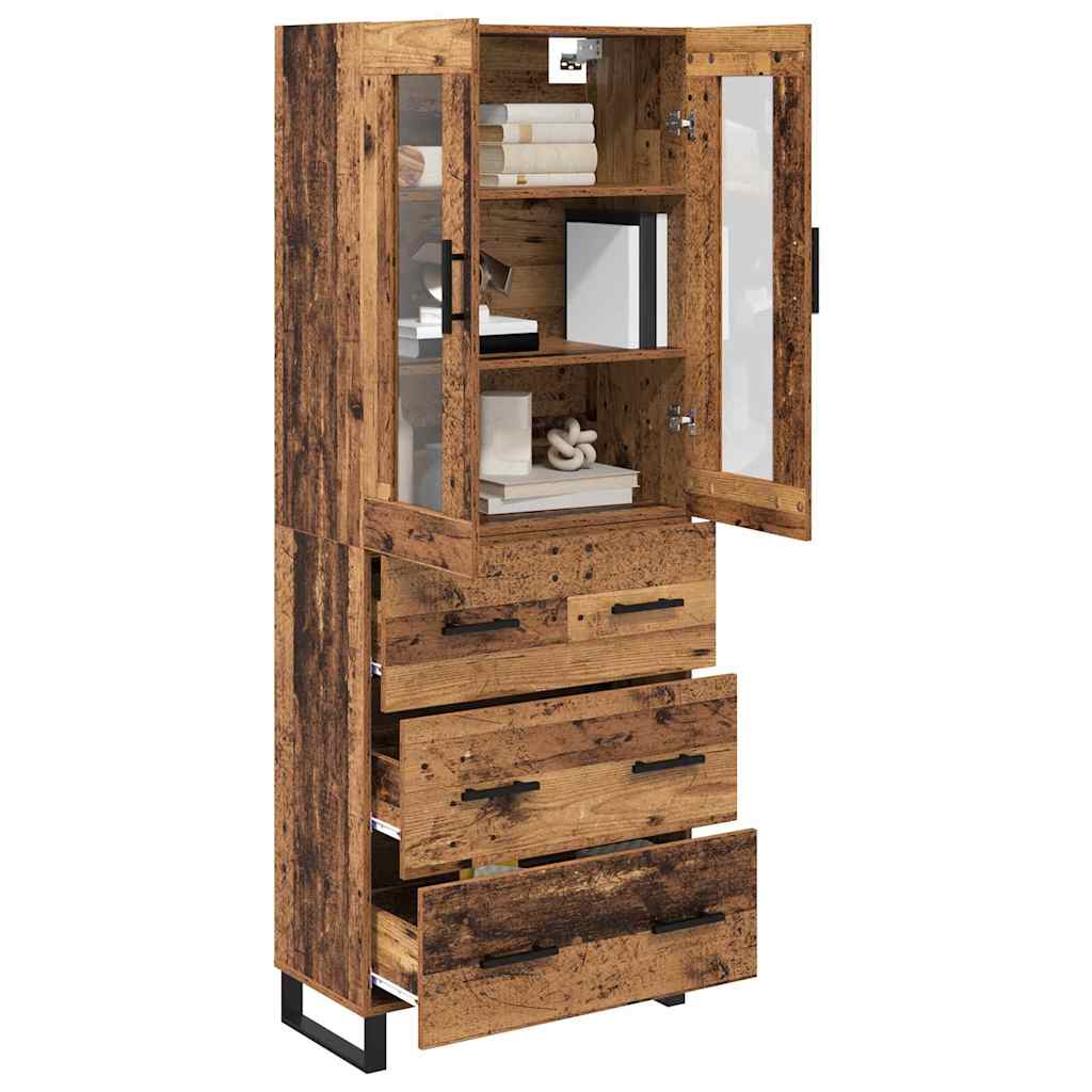 Credenza con cassetto 2 pcs Legno vecchio Legno multistrato