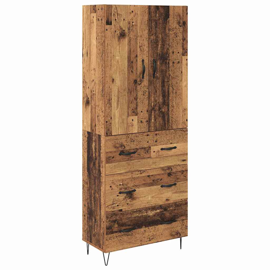 Credenza con cassetto 2 pcs Legno vecchio Legno multistrato