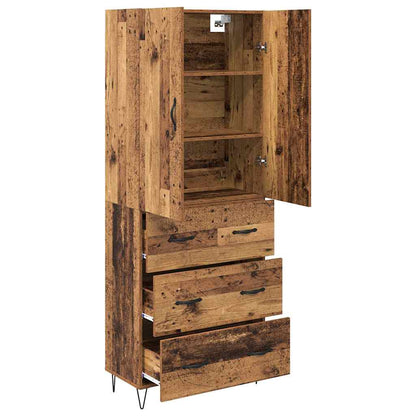 Credenza con cassetto 2 pcs Legno vecchio Legno multistrato