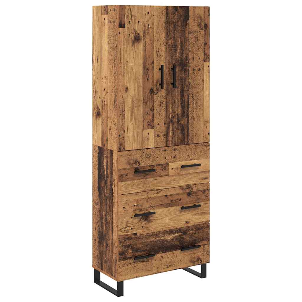 Credenza con cassetto 2 pcs Legno vecchio 69,5 x 34 x 180 cm