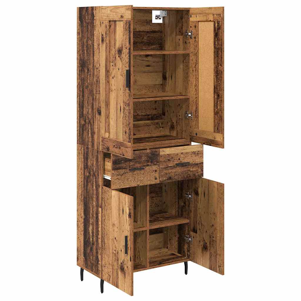 Credenza con cassetto 2 pcs Legno vecchio Legno multistrato