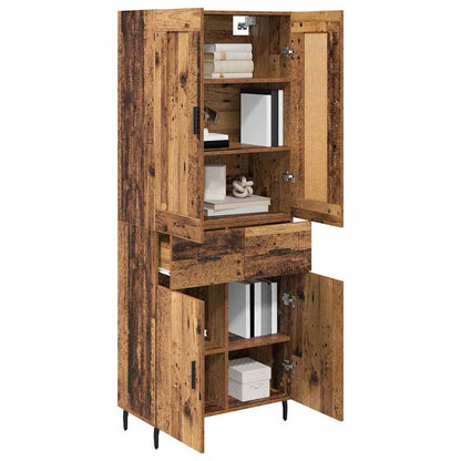 Credenza con cassetto 2 pcs Legno vecchio Legno multistrato