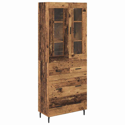 Credenza con cassetto 2 pcs Legno vecchio Legno multistrato