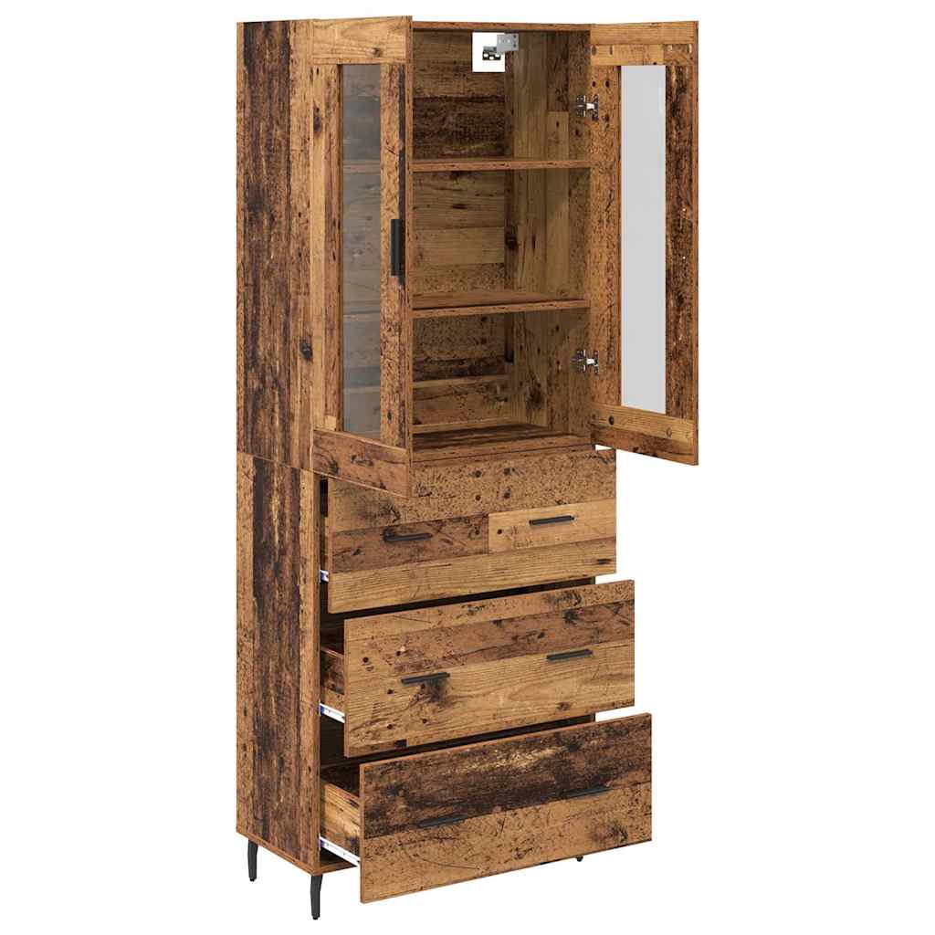 Credenza con cassetto 2 pcs Legno vecchio Legno multistrato