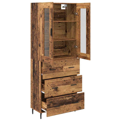 Credenza con cassetto 2 pcs Legno vecchio Legno multistrato