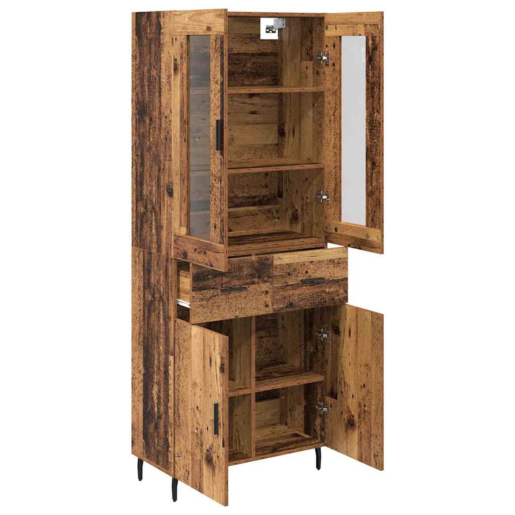 Credenza con cassetto 2 pcs Legno vecchio Legno multistrato