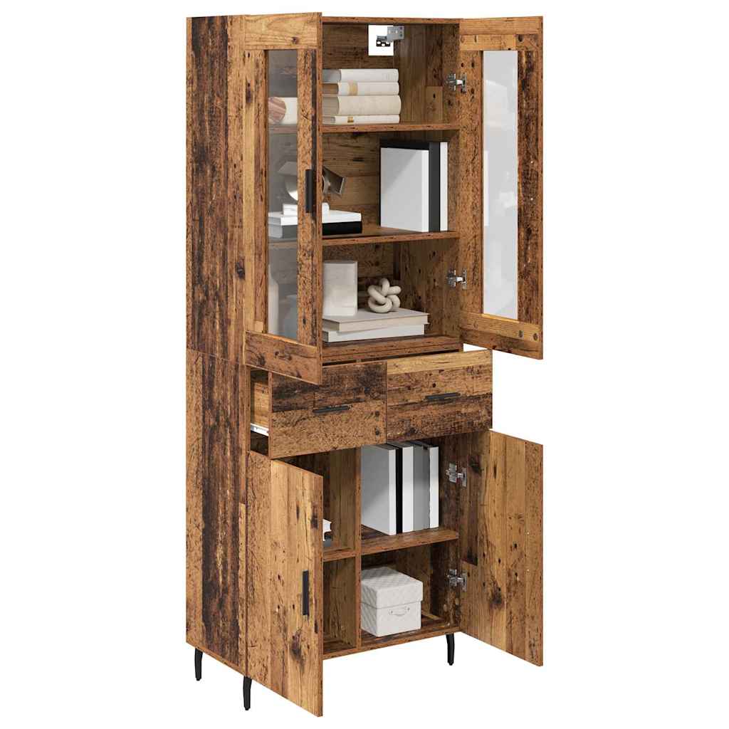 Credenza con cassetto 2 pcs Legno vecchio Legno multistrato