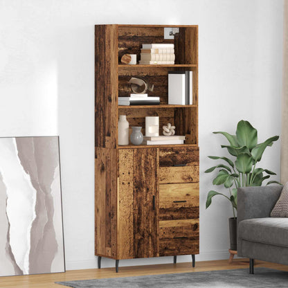 Credenza con cassetto 2 pcs Legno vecchio Legno multistrato