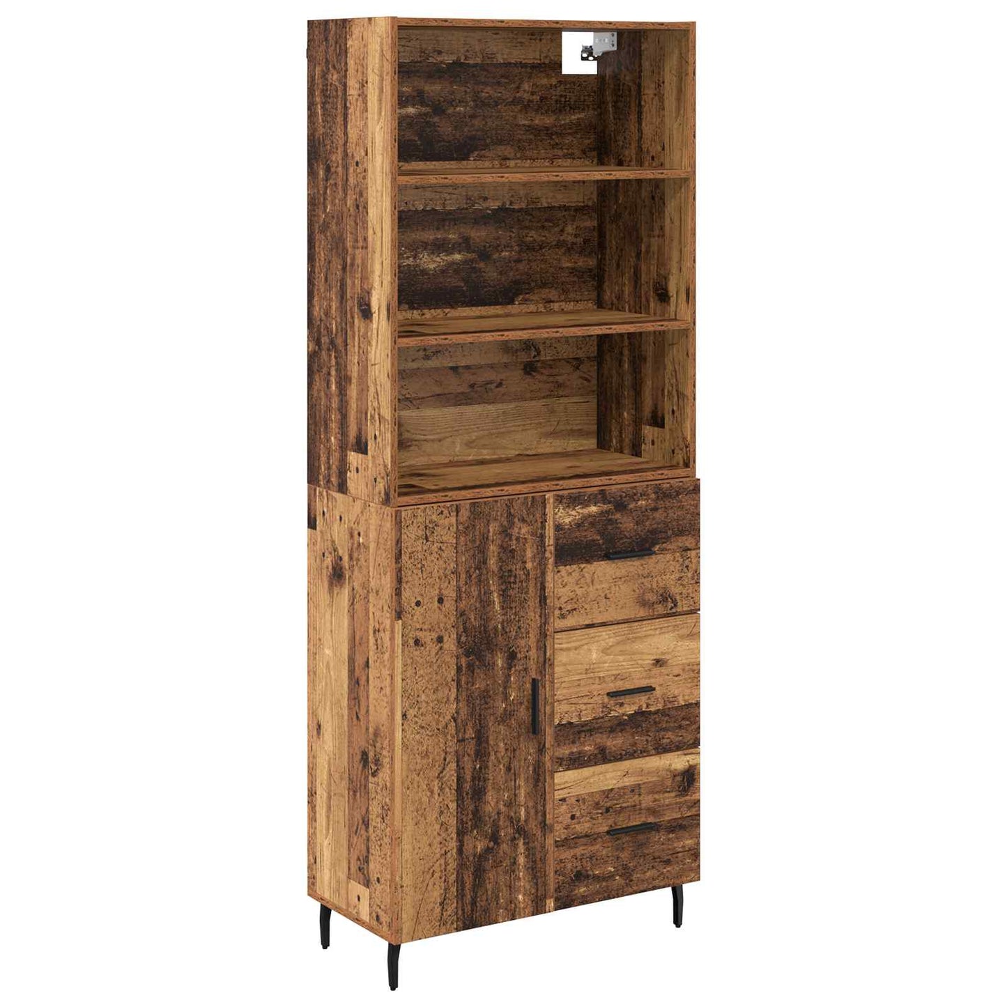 Credenza con cassetto 2 pcs Legno vecchio Legno multistrato