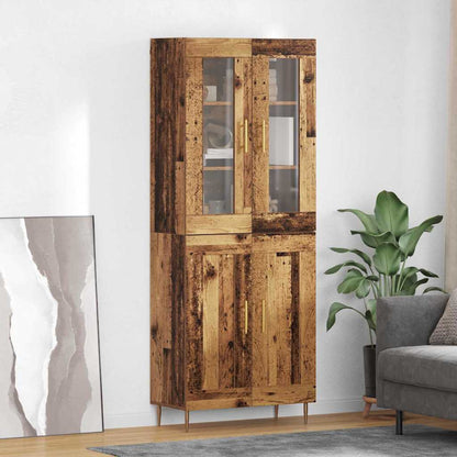 Credenza 2 pcs Legno vecchio Legno multistrato