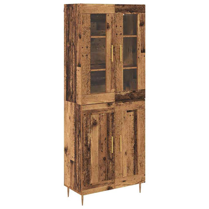 Credenza 2 pcs Legno vecchio Legno multistrato