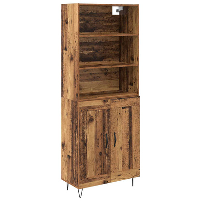 Credenza 2 pcs Legno vecchio Legno multistrato