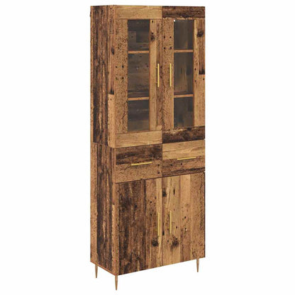 Credenza con cassetto 2 pcs Legno vecchio Legno multistrato