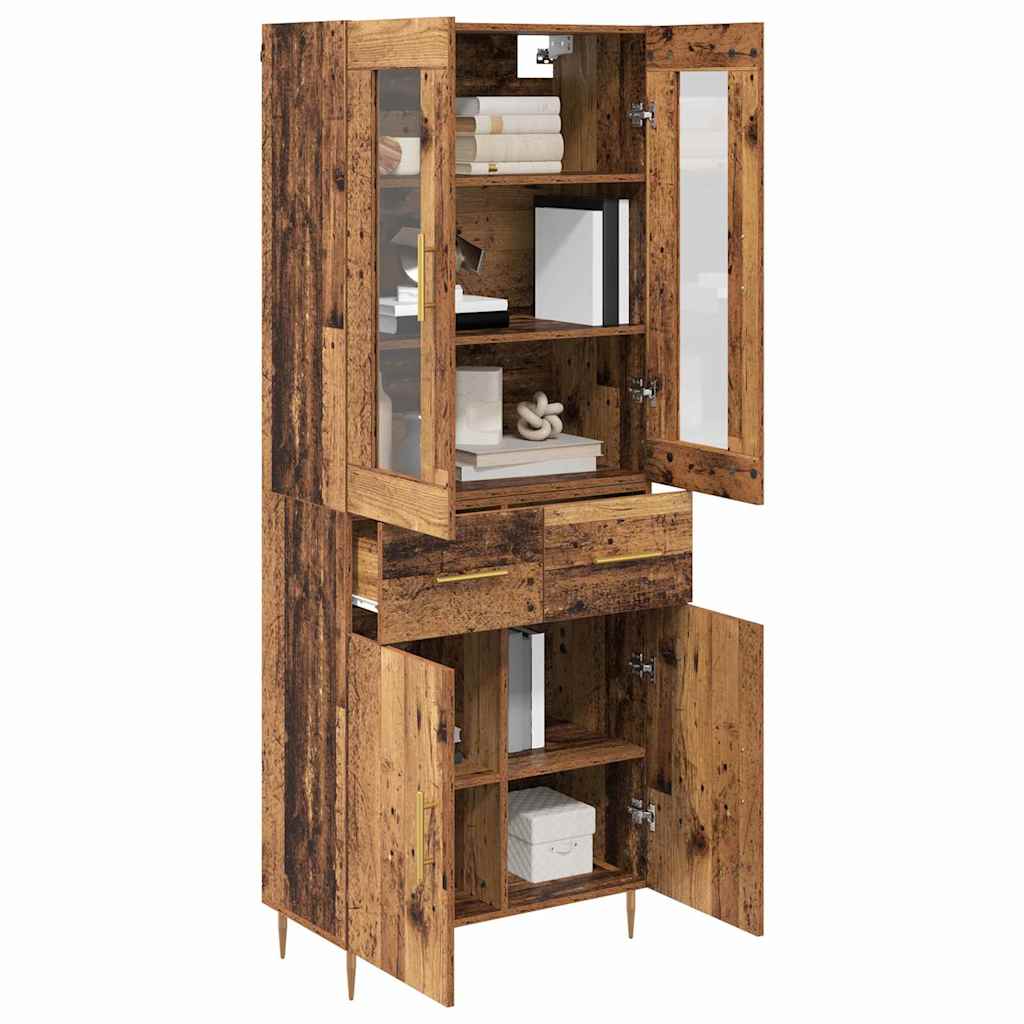 Credenza con cassetto 2 pcs Legno vecchio Legno multistrato