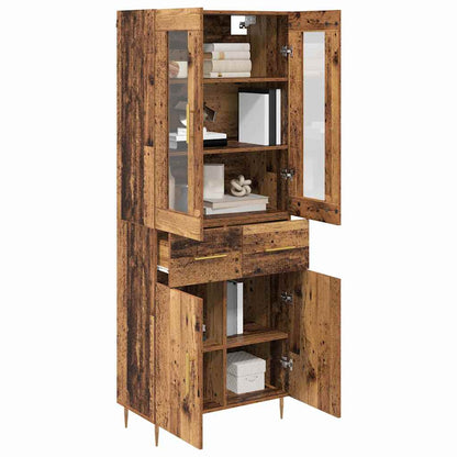 Credenza con cassetto 2 pcs Legno vecchio Legno multistrato