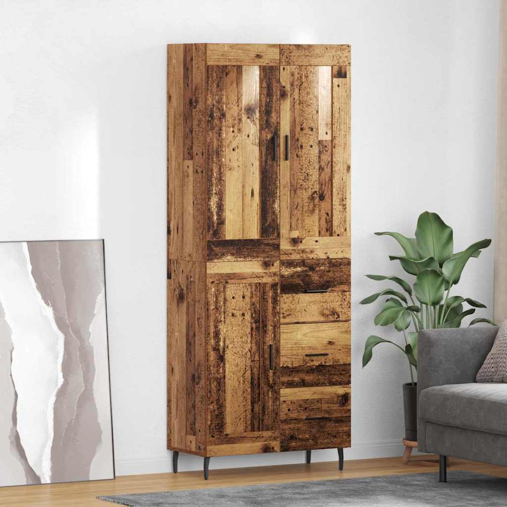 Credenza con cassetto 2 pcs Legno vecchio Legno multistrato