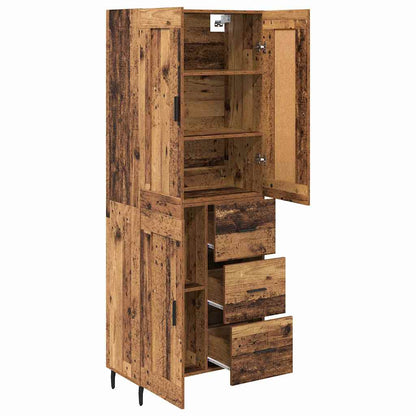 Credenza con cassetto 2 pcs Legno vecchio Legno multistrato