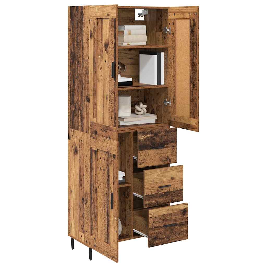 Credenza con cassetto 2 pcs Legno vecchio Legno multistrato