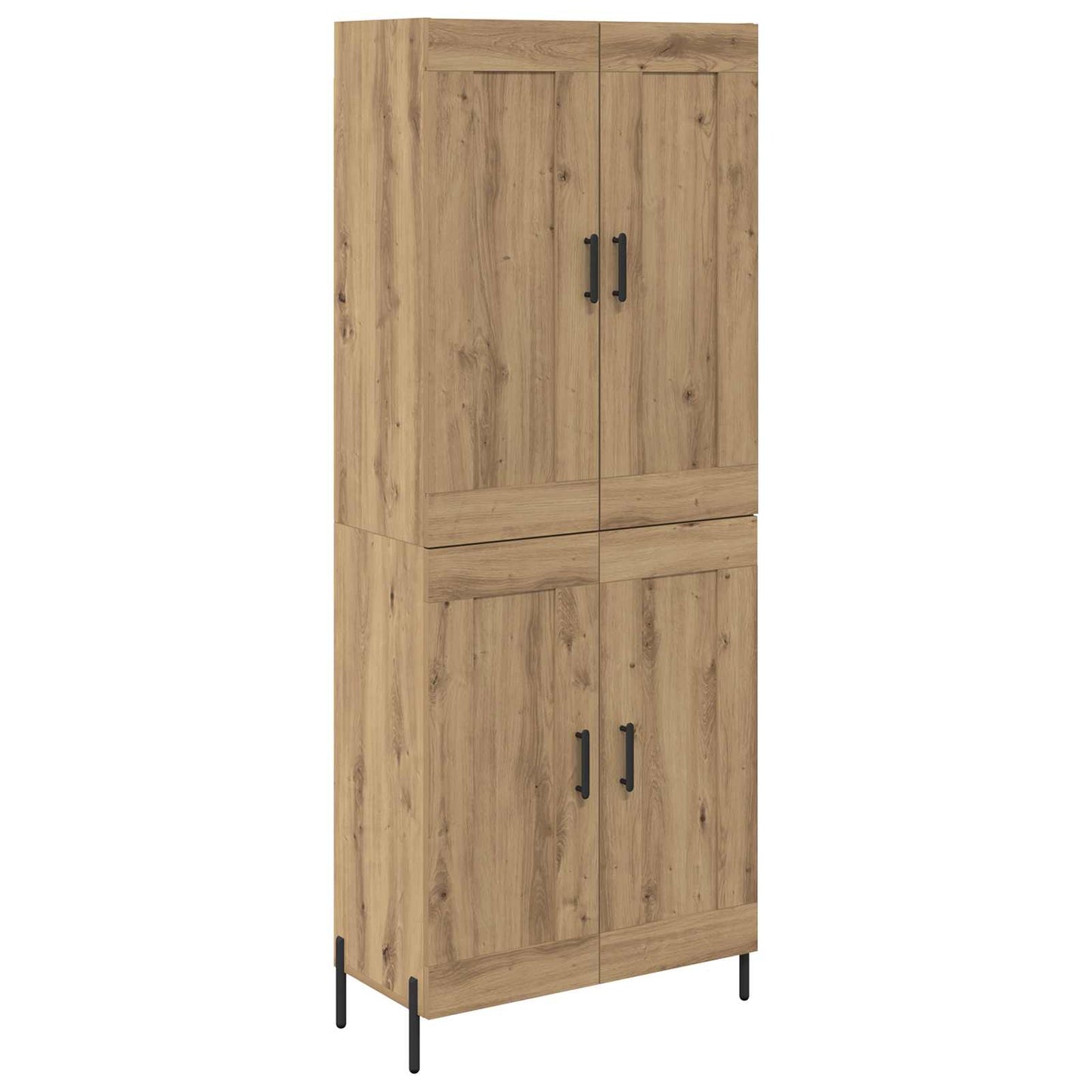 Credenza 2 pcs Rovere artigianale Legno multistrato