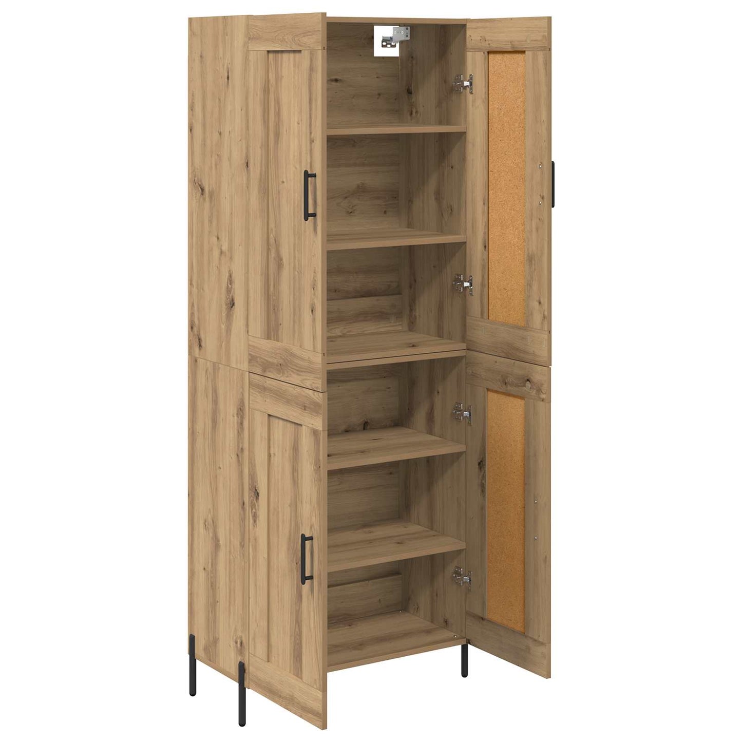 Credenza 2 pcs Rovere artigianale Legno multistrato