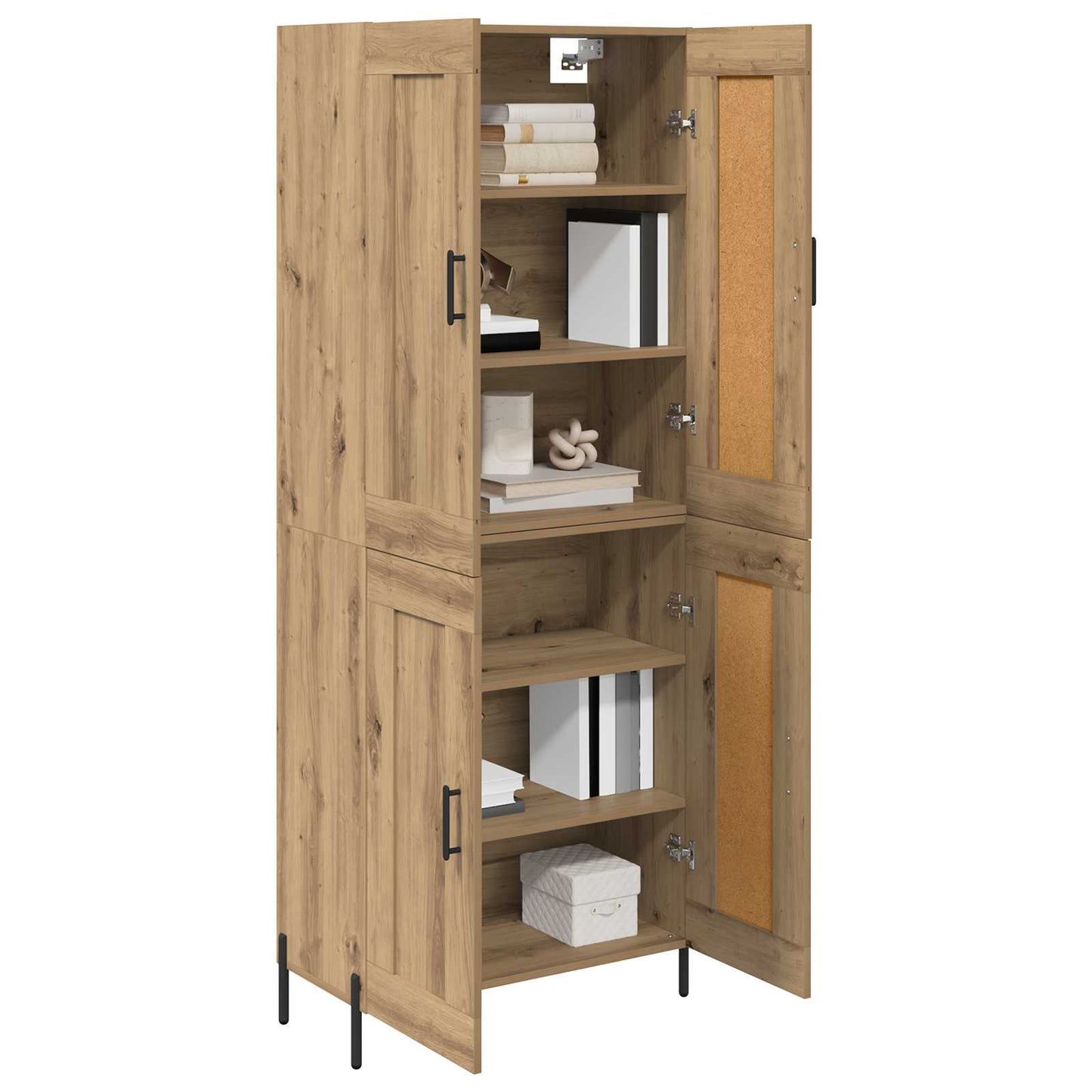 Credenza 2 pcs Rovere artigianale Legno multistrato