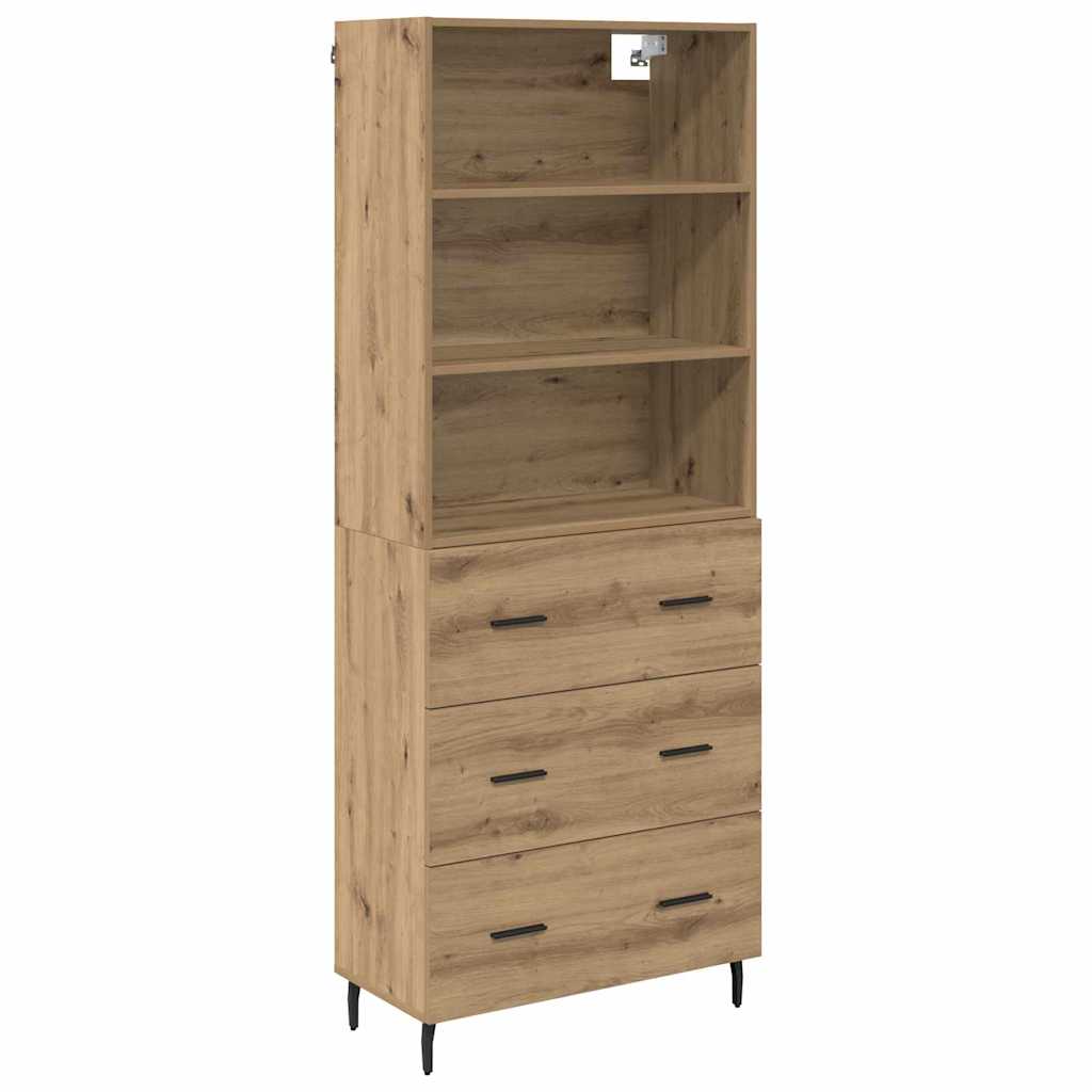 Credenza con cassetto Rovere artigianale 69,5 x 34 x 180 cm