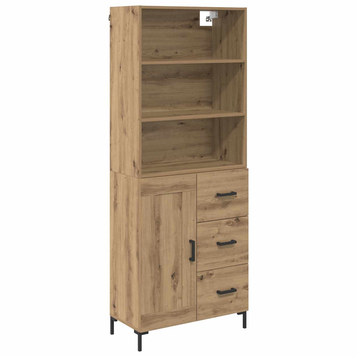 Credenza con cassetto Rovere artigianale 69,5 x 34 x 180 cm