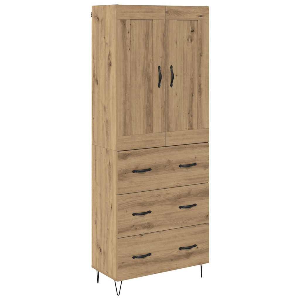 Credenza con cassetto Rovere artigianale 69,5 x 34 x 180 cm