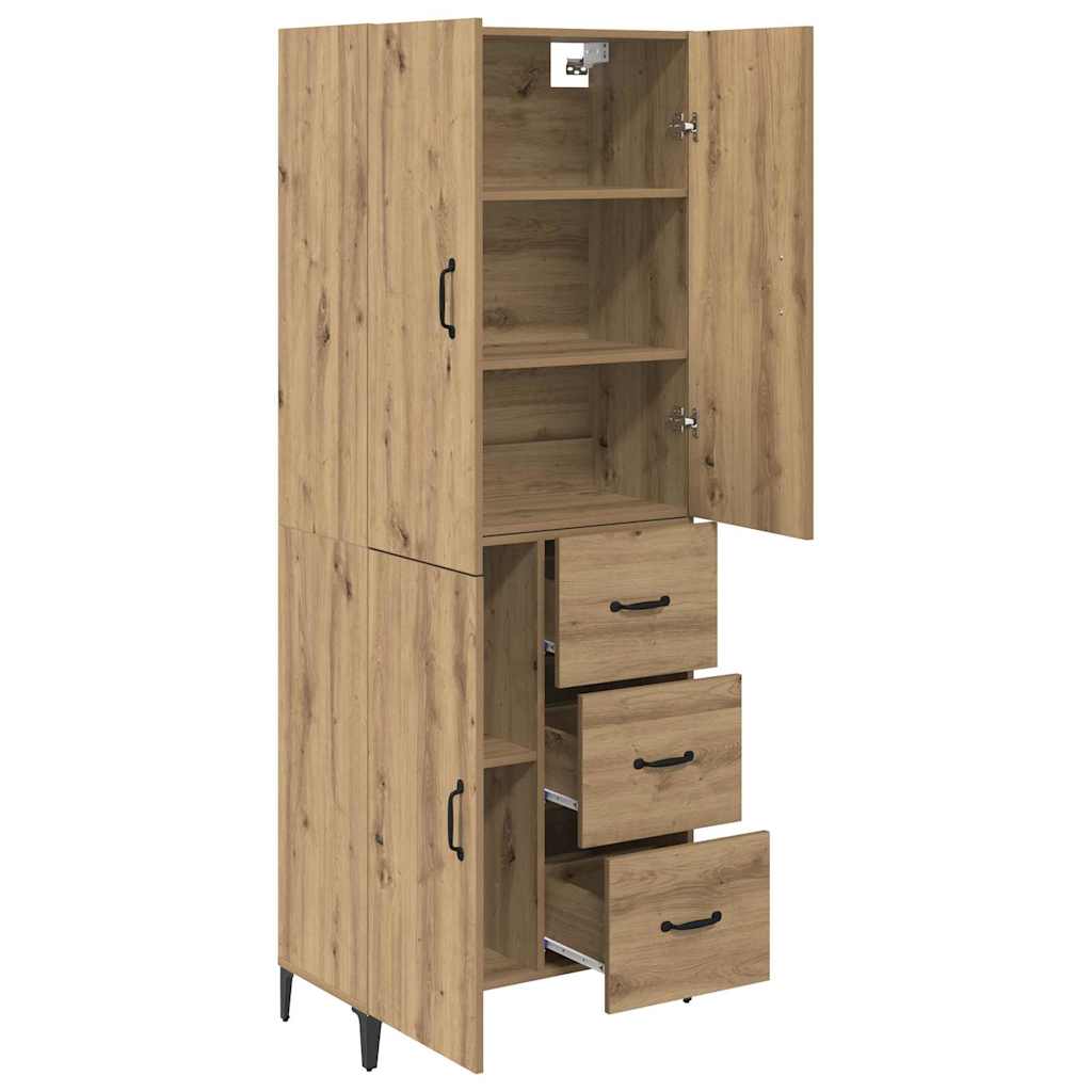 Credenza con cassetto Rovere artigianale 69,5 x 34 x 180 cm