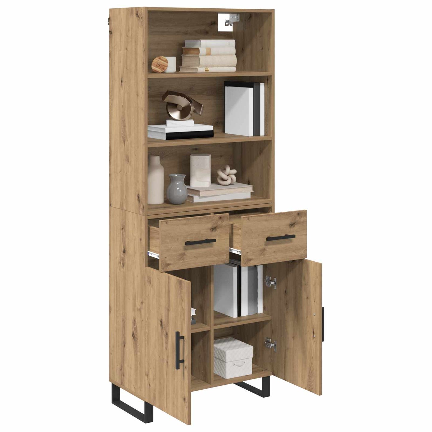 Credenza con cassetto Rovere artigianale 69,5 x 34 x 180 cm