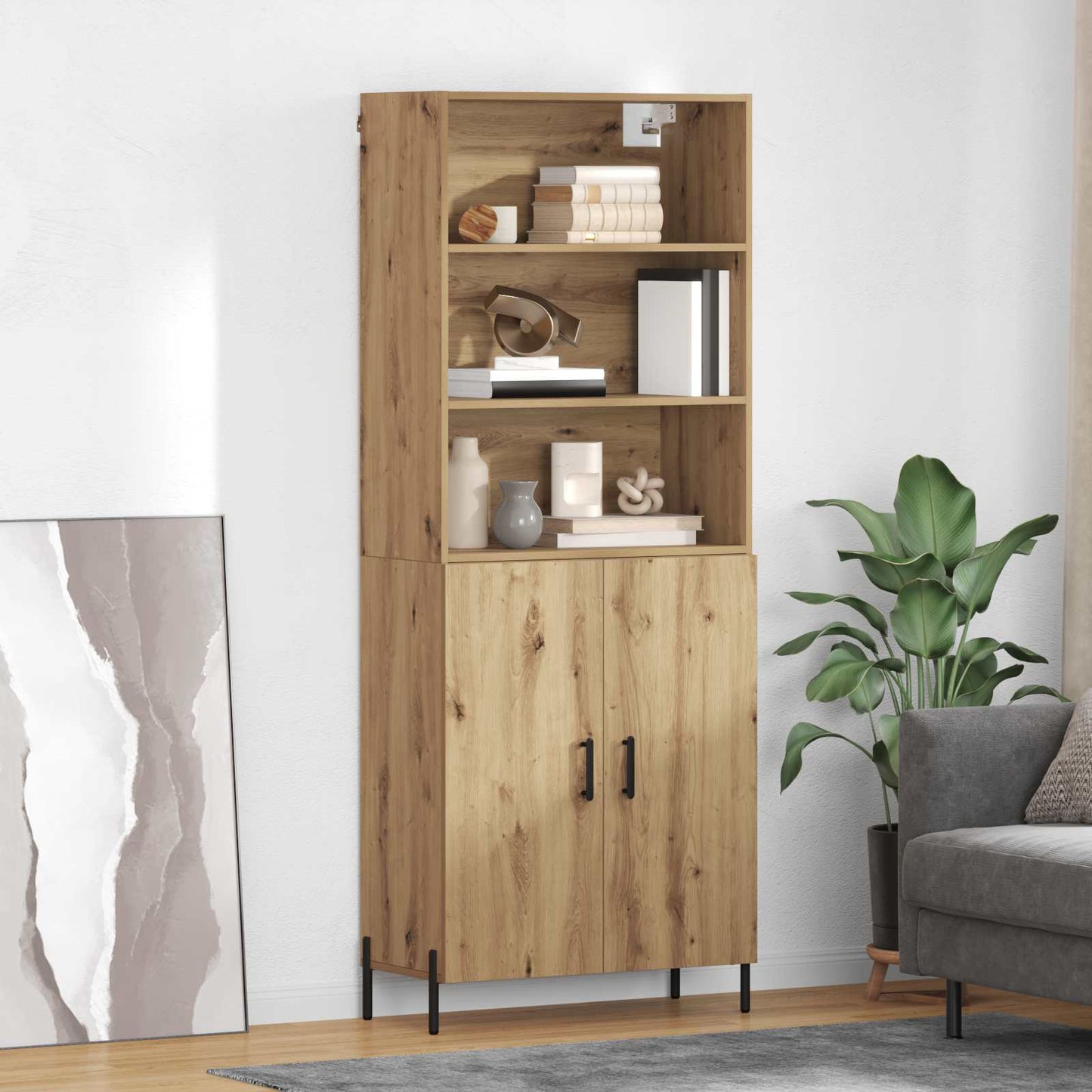 Credenza Rovere artigianale 69,5 x 32,5 x 180 cm
