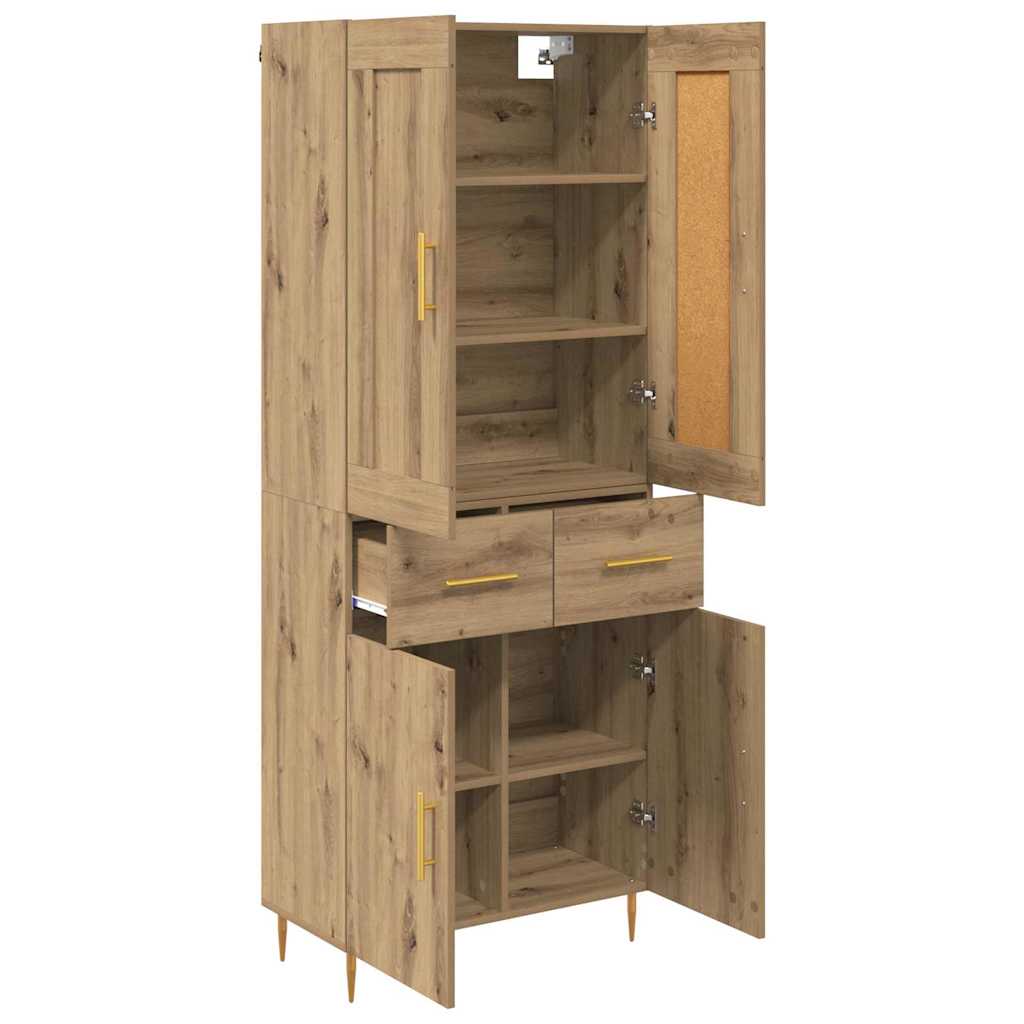 Credenza con cassetto Rovere artigianale 69,5 x 34 x 180 cm