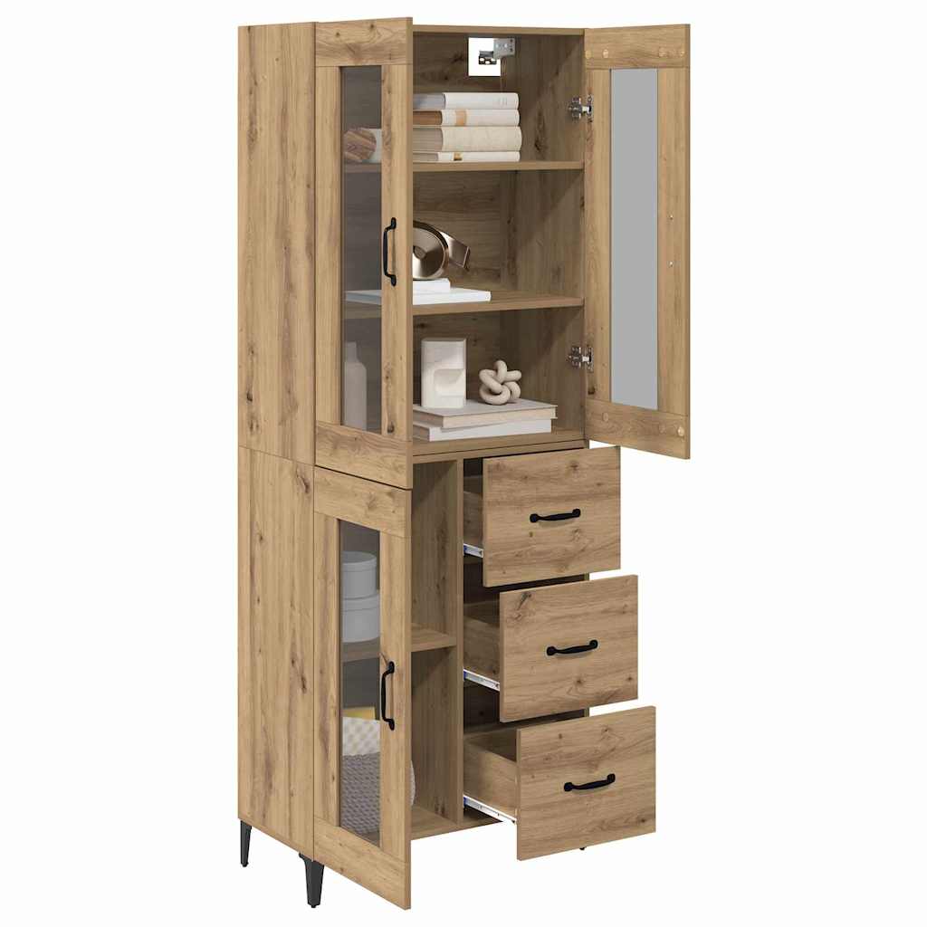Credenza con cassetto Rovere artigianale 69,5 x 34 x 180 cm