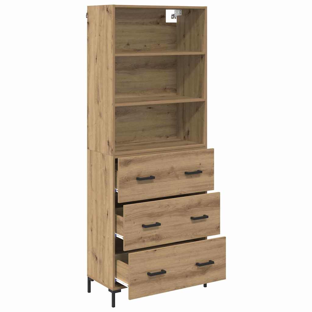 Credenza con cassetto Rovere artigianale 69,5 x 34 x 180 cm