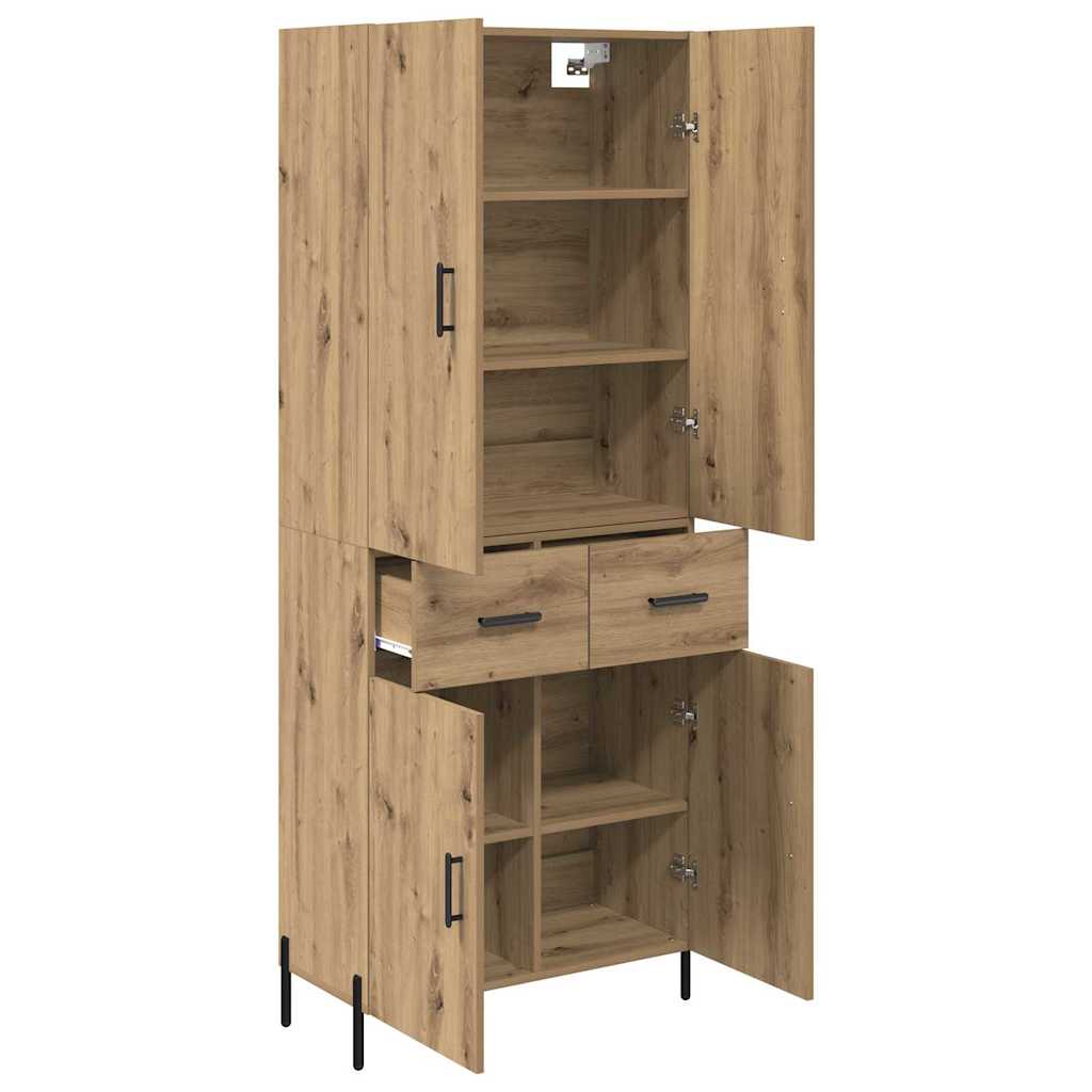 Credenza con cassetto Rovere artigianale 69,5 x 34 x 180 cm