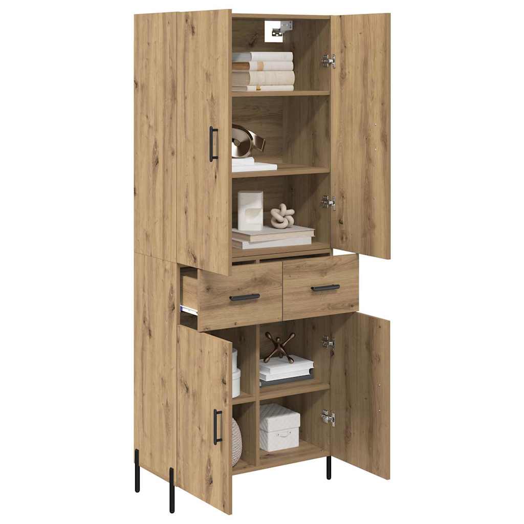 Credenza con cassetto Rovere artigianale 69,5 x 34 x 180 cm