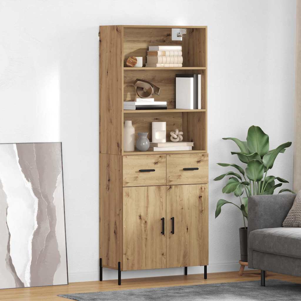 Credenza con cassetto Rovere artigianale 69,5 x 32,5 x 180 cm