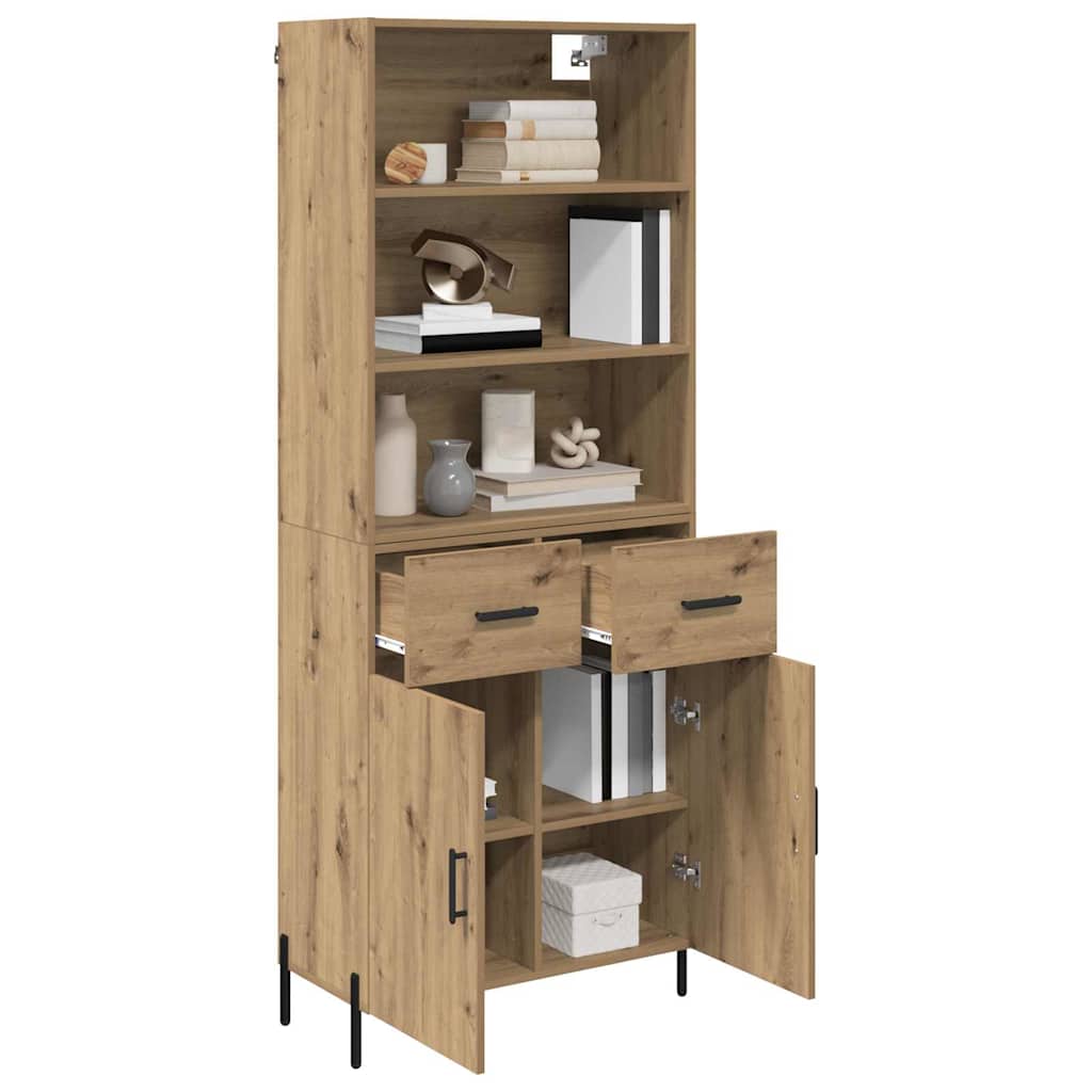 Credenza con cassetto Rovere artigianale 69,5 x 32,5 x 180 cm