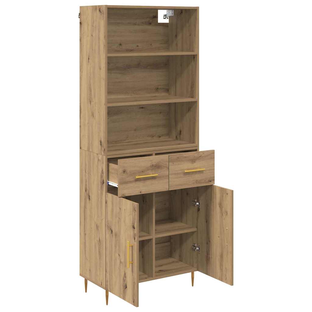Credenza con cassetto Rovere artigianale 69,5 x 34 x 180 cm