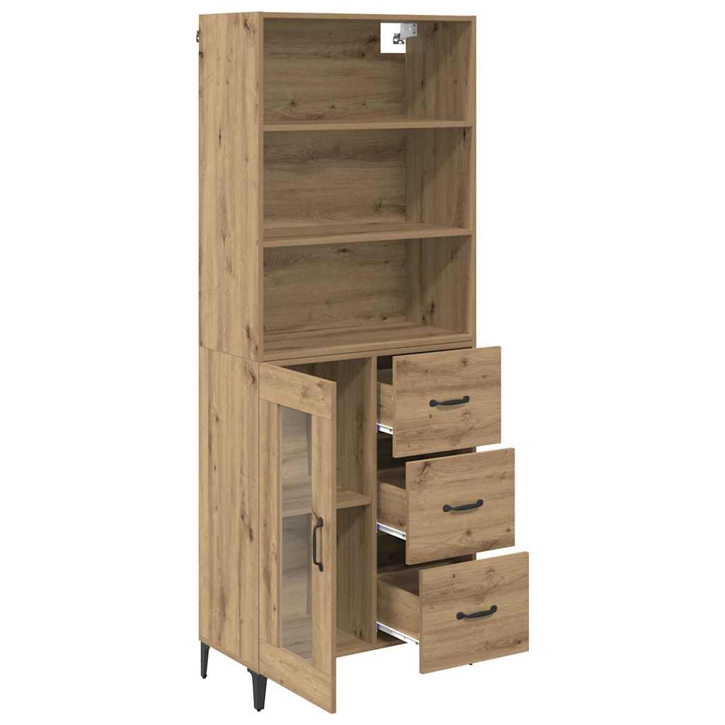Credenza con cassetto Rovere artigianale 69,5 x 34 x 180 cm
